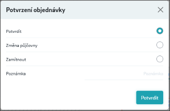 Potvrzení objednávky